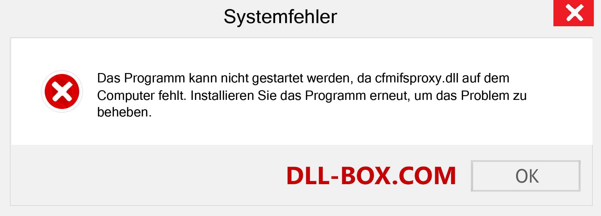 cfmifsproxy.dll-Datei fehlt?. Download für Windows 7, 8, 10 - Fix cfmifsproxy dll Missing Error unter Windows, Fotos, Bildern